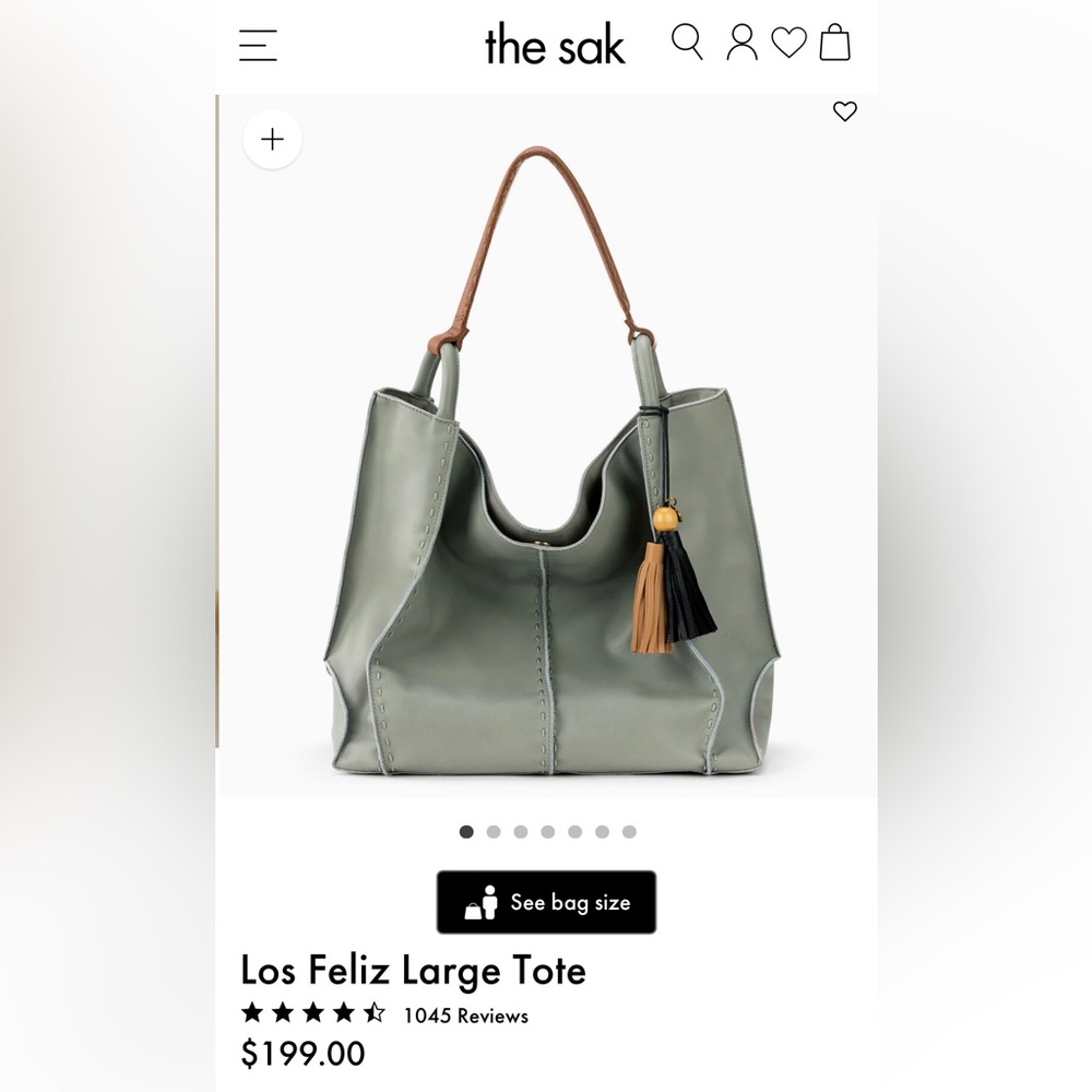 The Sak Eco-lined Los Feliz Large Tote. Like new! No damage, Non smoker